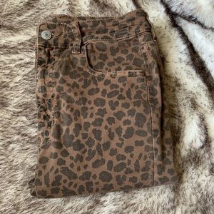 American Eagle Cheetah print jeans